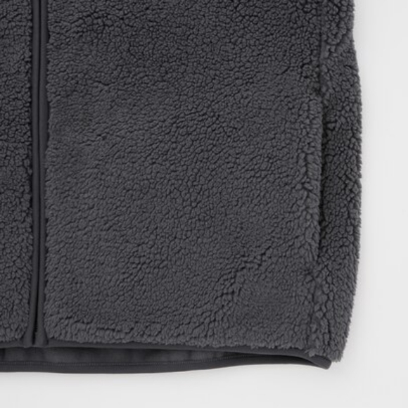π€ Uniqlo Soft Pile Lined Fleece V-Neck Cardigan | Size XL | Black π€ - Picture 3 of 5